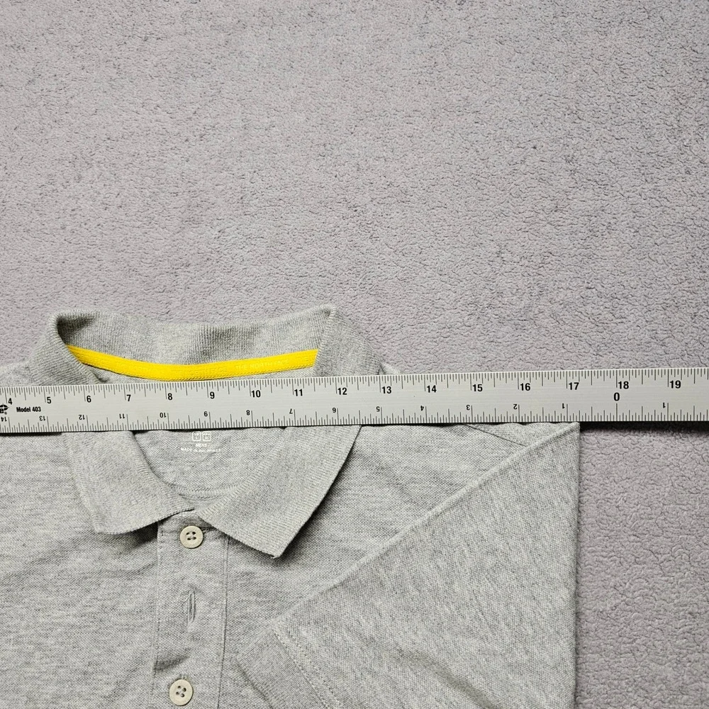 The North‎ Face Polo Shirt Mens US Large Gray Short Sleeve Collared Popover.
